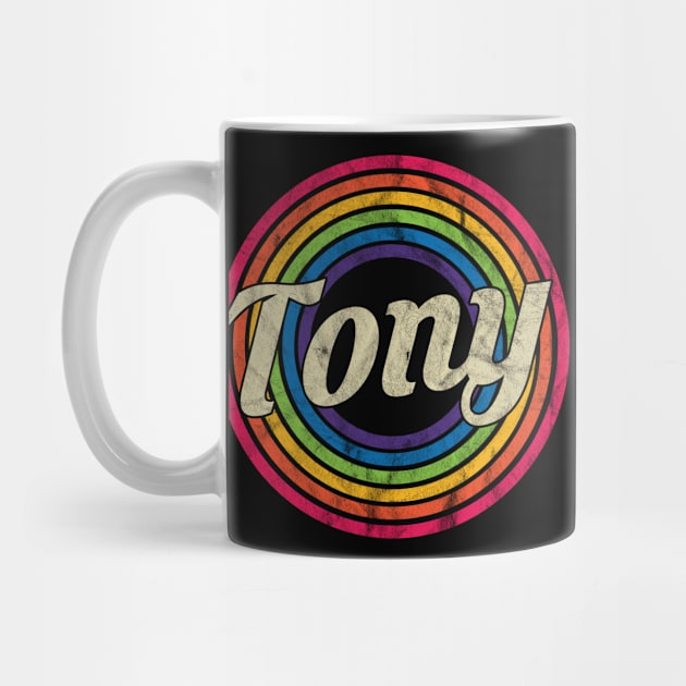 Tony - Retro Rainbow Faded-Style by MaydenArt